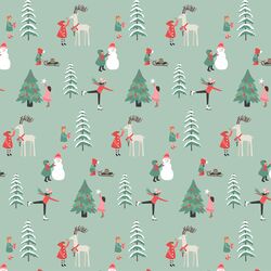 Children in Soft Evergreen
