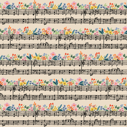 Music Notes in Cream