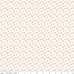 Cross Stitch Hearts in Cream
