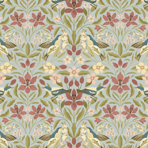 Bird Damask in Chintz