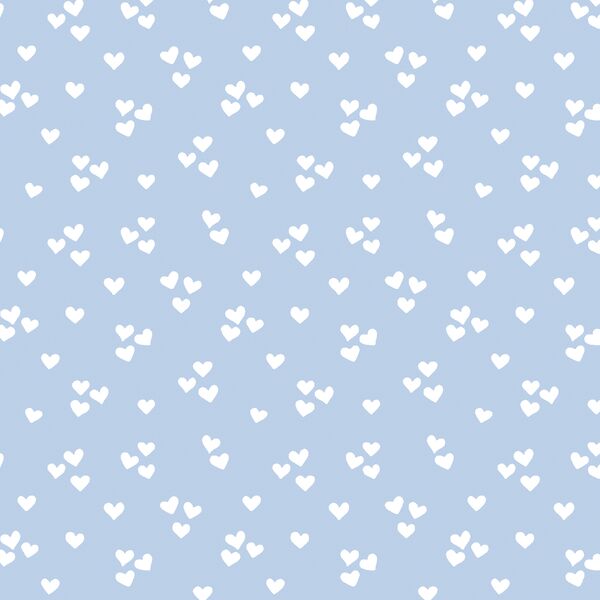 Lovely Hearts in Hydrangea Blue