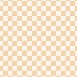 Organic Checkerboard in Light Apricot Cream