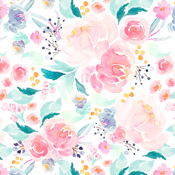 Mermaid Floral in Lagoon
