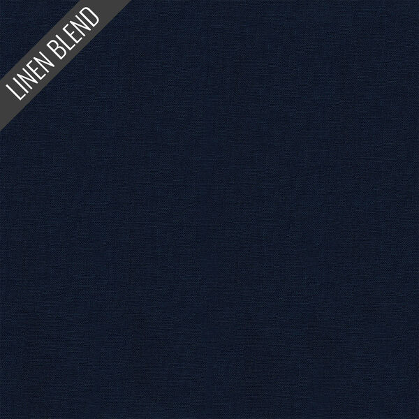 Solid Linen Blend in Navy
