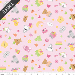 Bundle of Joy Toss Flannel in Pink