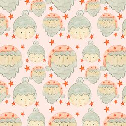 Mr. and Mrs. Claus in Light Peach
