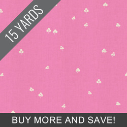 Clover and Over in Sweet Pea Unbleached - 15 Yard Bolt