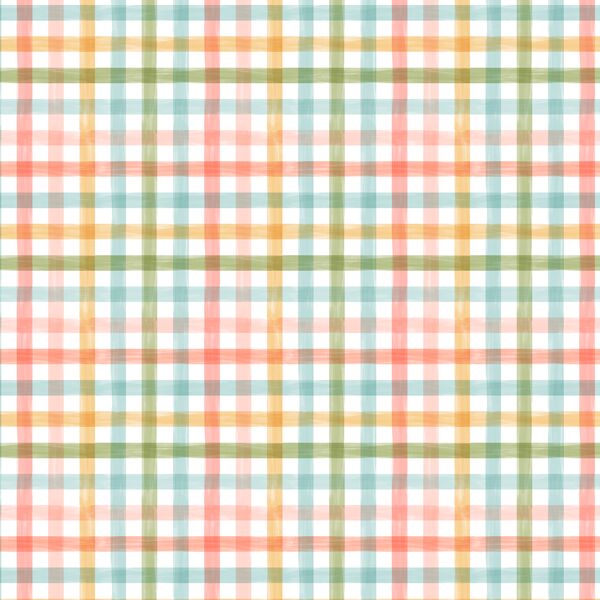 Little Watercolor Gingham in Springtime