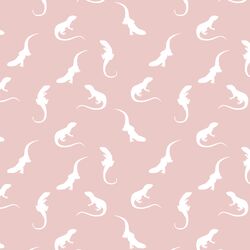 Iguana Silhouette in Blush