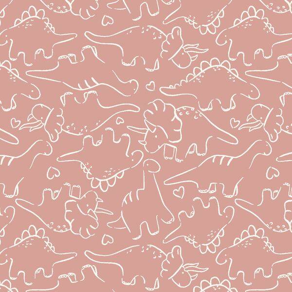 Jurassic Friends in Prehistoric Pink