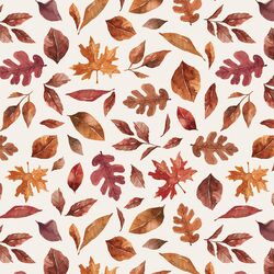 Fall Leaves in Cream
