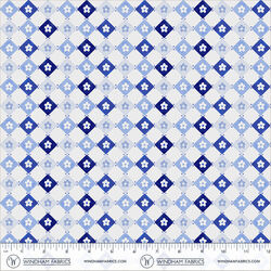 Daisy Diamonds in White Blue