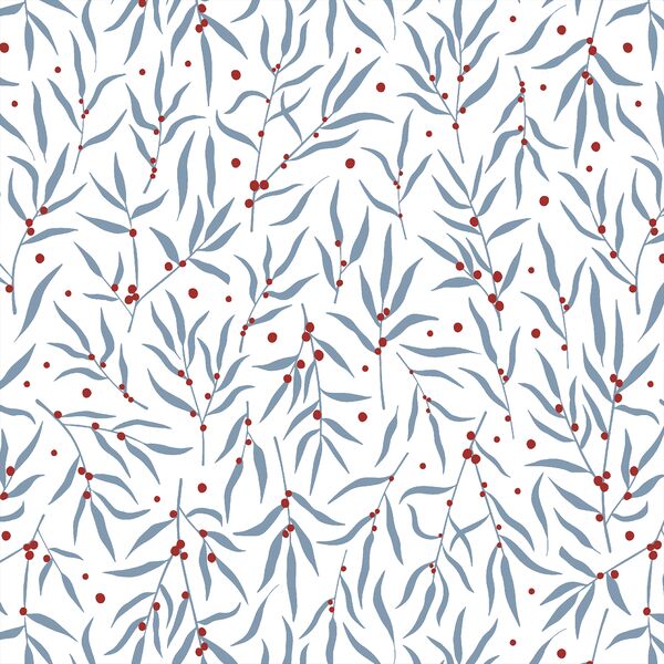 Icy Foliage in White
