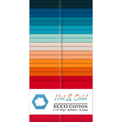 Ecco Cotton 2.5" Strip Roll in Hot and Cold