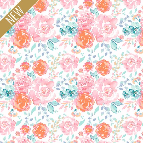 Little Rainbow Floral in Mermaid