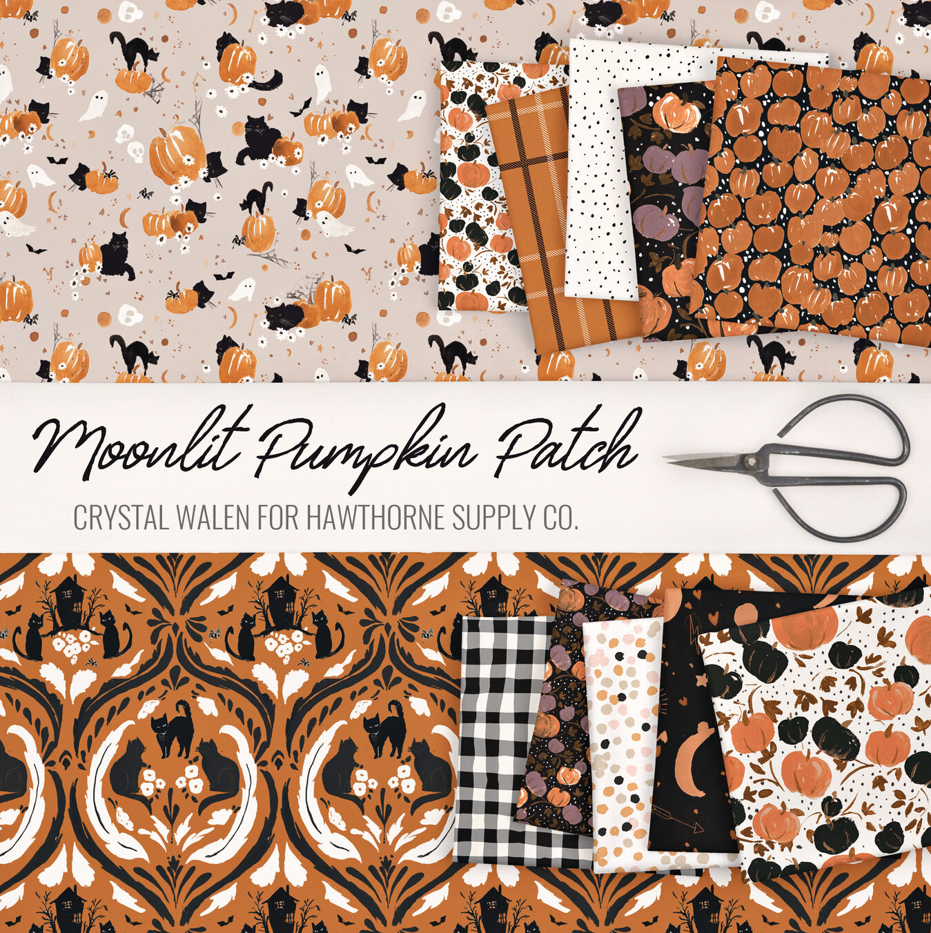 Moonlit Pumpkin Patch Poster Image