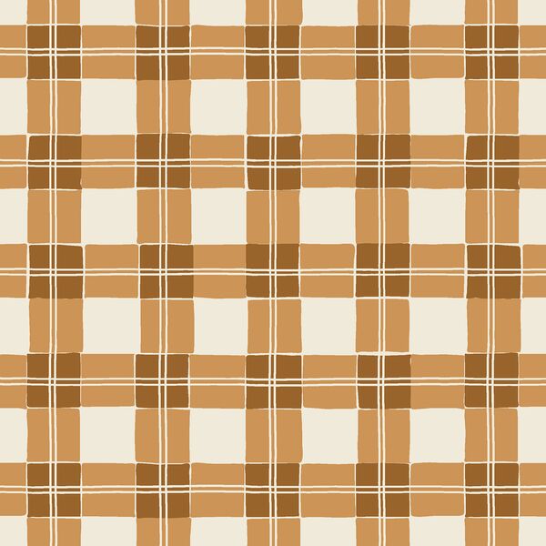 Tartan Plaid in Brown and Honey Gold
