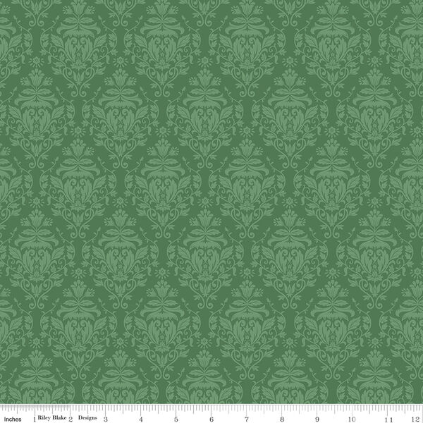 Damask in Green