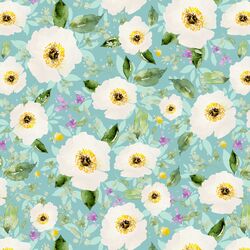 Iced Floral in Aqua Ice