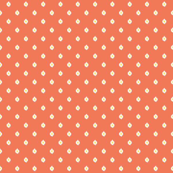 Tiny Ikat in Tiger Lily
