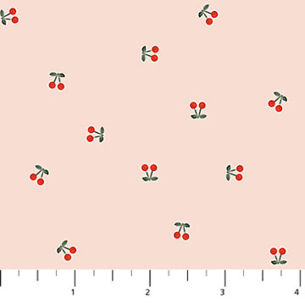 Ditsy Cherries in Rose