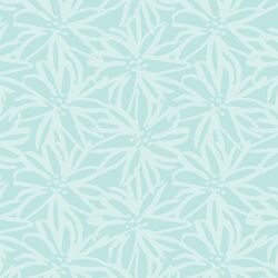 Painted Floral in Fresh Aqua