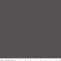 Gingham in Black on Gray