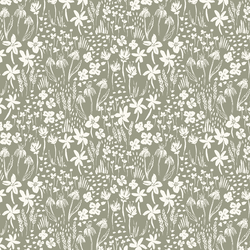 Floating Meadow in Olive Green