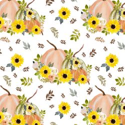 Pumpkin Floral in Crisp