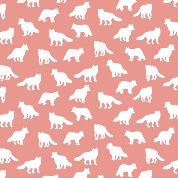 Little Fox Silhouette in Tulip