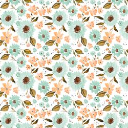 Little Sunflower Girl in Sweet Mint