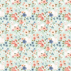 Little Blooming Llamas in Airy Blue