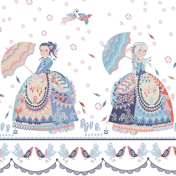 Promenade Border in White