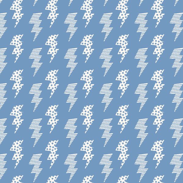 Lightning Bolts in Morning Blue