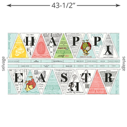 Happy Easter Bunting Panel