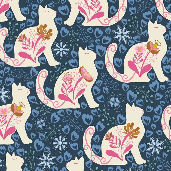 Folksy Meows in Evening