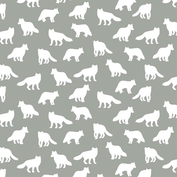 Little Fox Silhouette in Sage