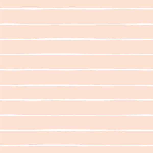 Stripe in White on Barely Blush