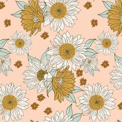 Boho Sunflowers in Vintage Blush