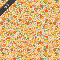 Flowery Meadow Flannel in Sunlit