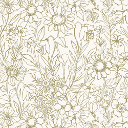 Sketched Garden in Sweet Pea Green