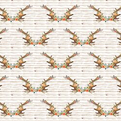 Small Meadow Horns in Tan Stripe