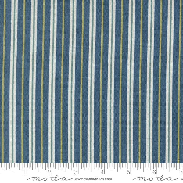 Coastal Stripe in Ocean Blue