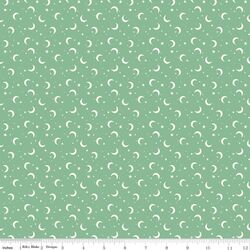 Moon and Stars in Green