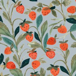 Strawberry Market in Soft Blue
