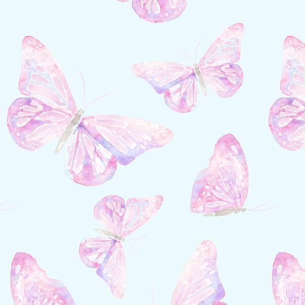 Floating Butterfly in Cloud Blue