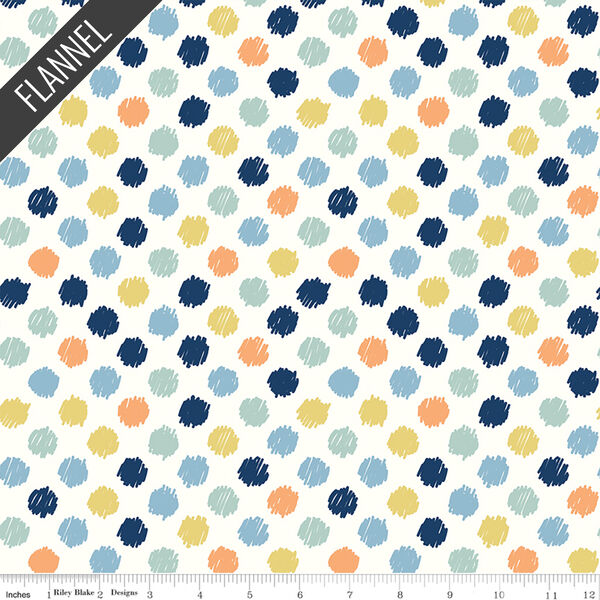 Dots Flannel in Multi