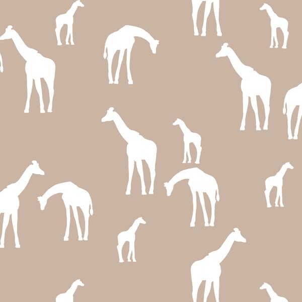 Giraffe Silhouette in Sand