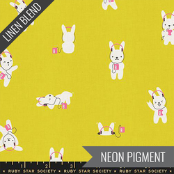 Rabbeats Linen in Citron Neon