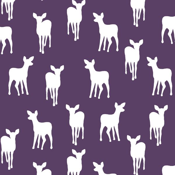 Fawn Silhouette in Aubergine